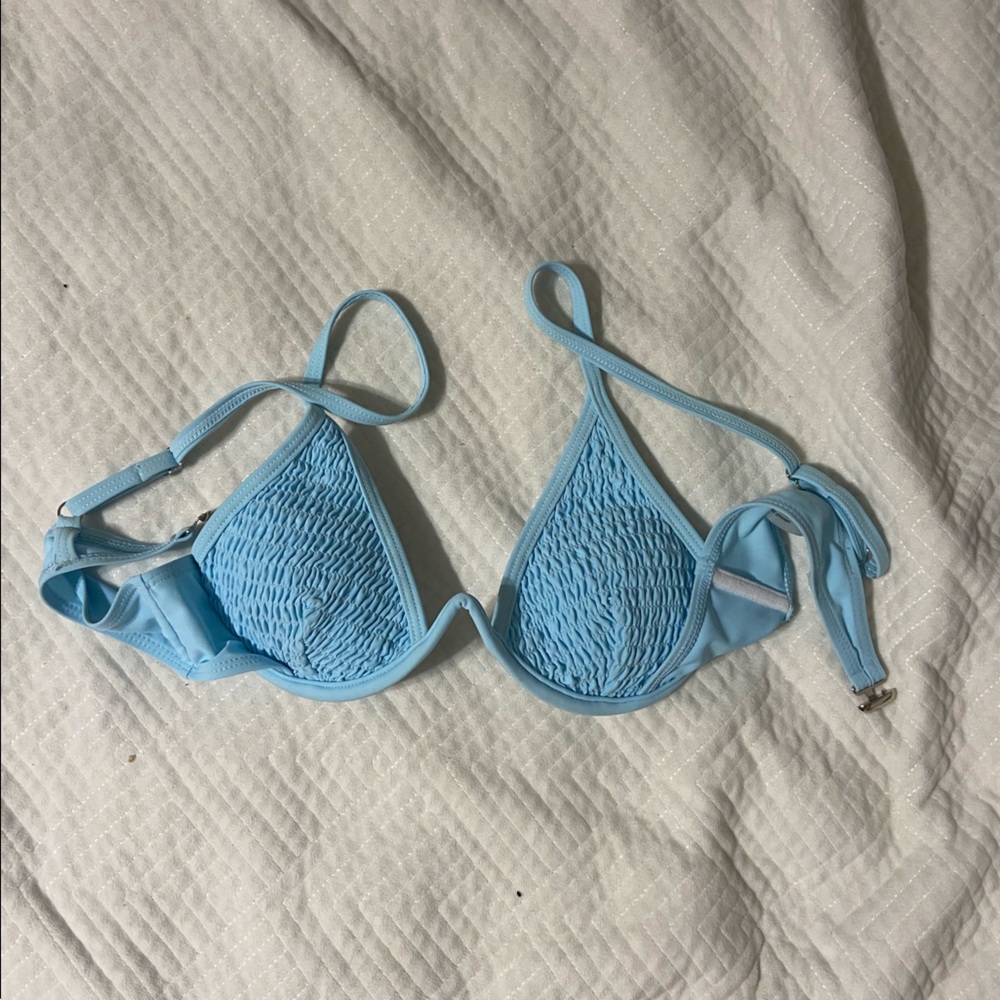 Blue Bikini Top, Size Small